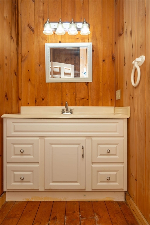 119 Long Plain Road Leverett, MA 01054 - Photo 27 of 38 a bathroom with a sink vanity and a mirror