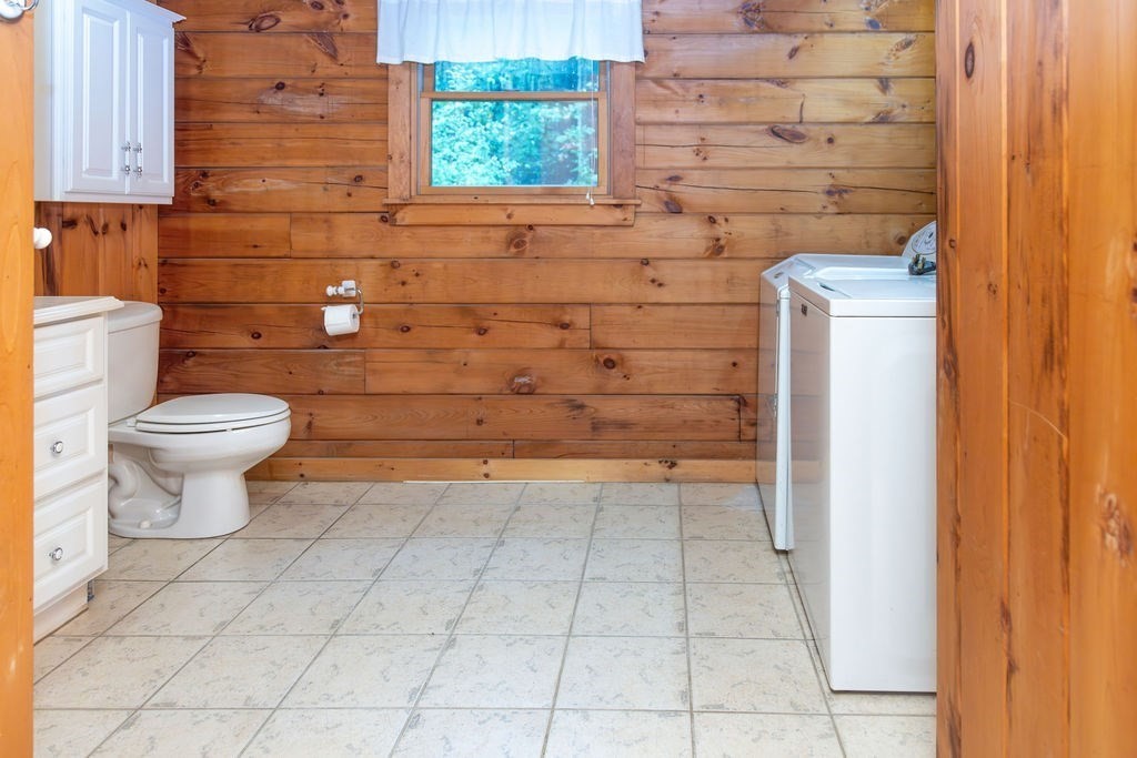 119 Long Plain Road Leverett, MA 01054 - Photo 29 of 38 a bathroom with a toilet and a shower