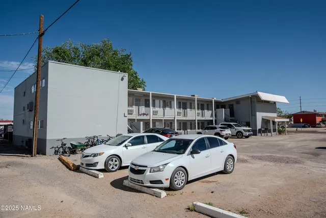 a car parked in front of a building