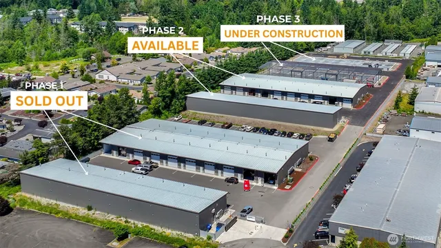 an aerial view of a house with swimming pool and outdoor space