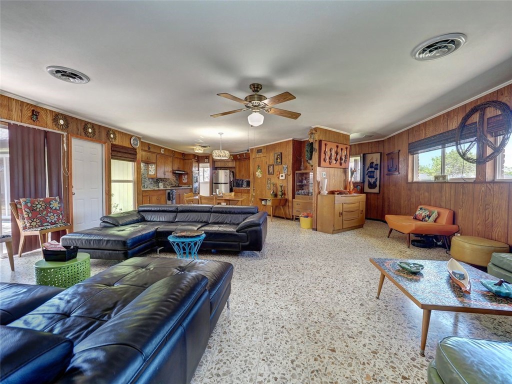 202 Sunset Ingleside, TX 78362 - Photo 8 of 40 a living room with furniture and a fireplace