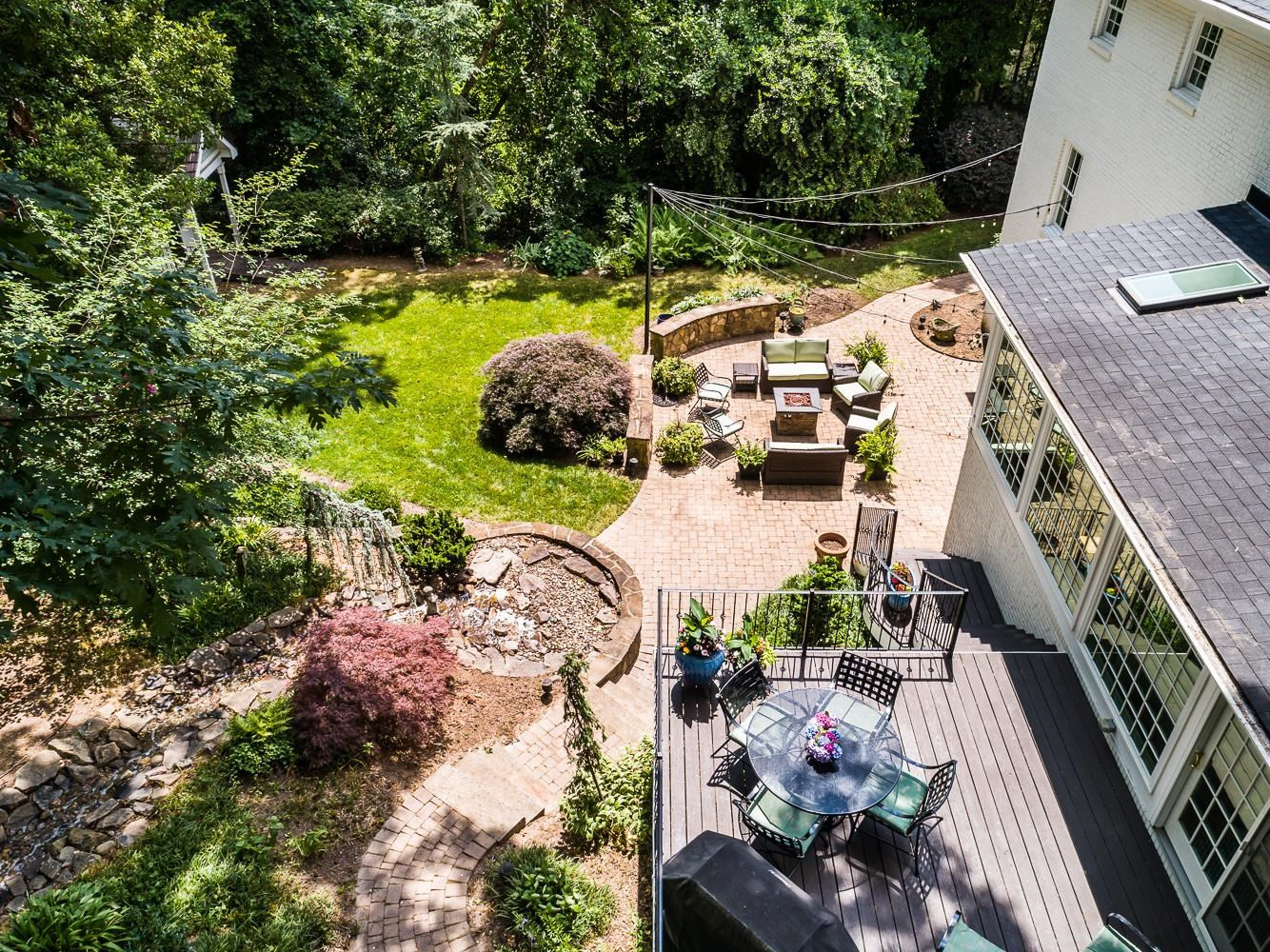 2520 York Road Raleigh, NC 27608 - Photo 5 of 6 an aerial view of a house with a yard basket ball court