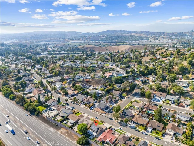 an aerial view of multiple house