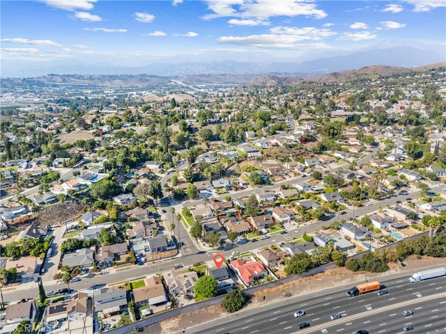 an aerial view of a city