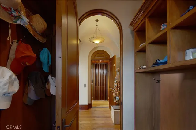 a view of staircase with a sink