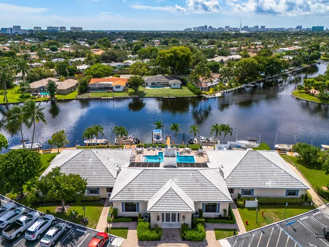 an aerial view of multiple house