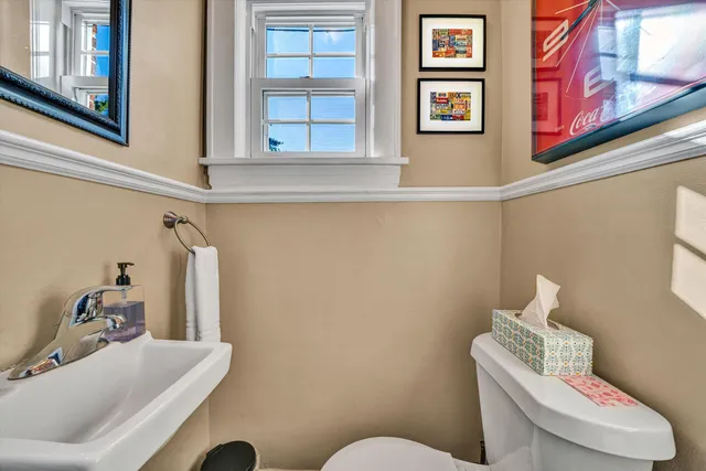 a view of a swimming pool with a garden