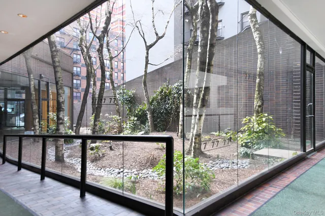 a view of a street from a balcony