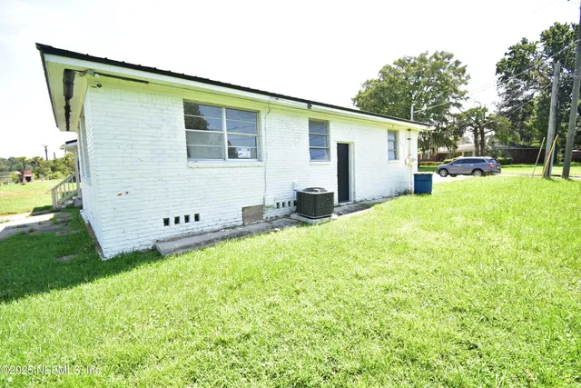 a view of outdoor space with garden