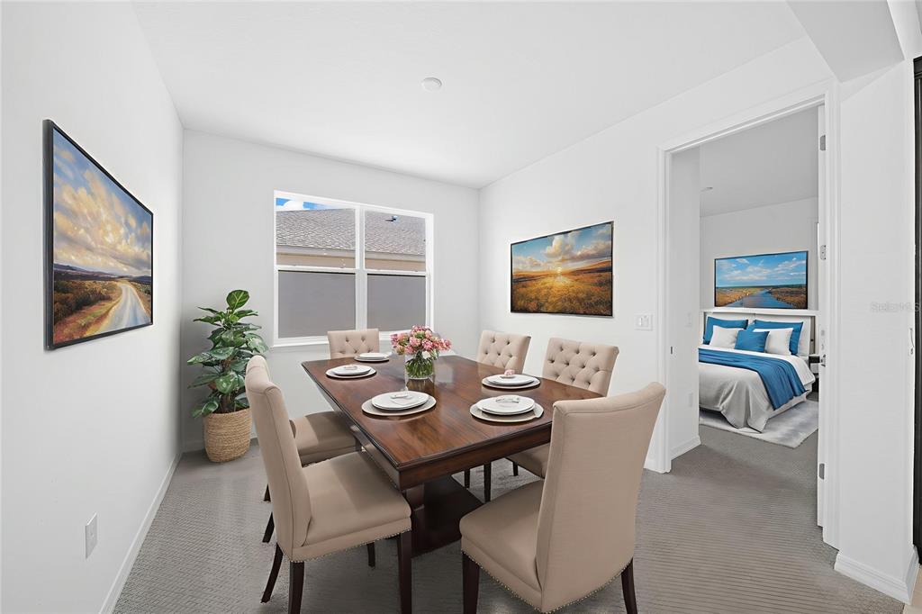6303 Southwest 75th Ct Road Ocala, FL 34474 - Photo 16 of 50 a view of a dining room with furniture and window