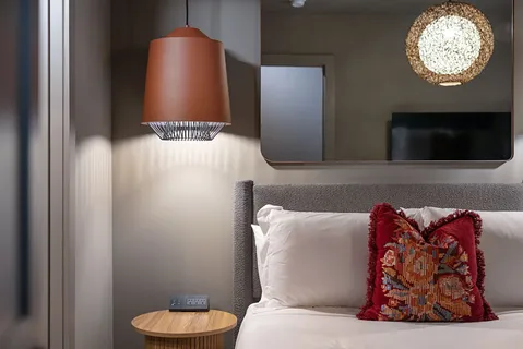 a front view of a house with patio