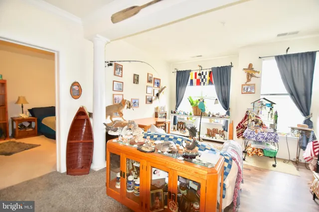 a view of furniture and living room