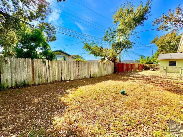 a backyard of a house