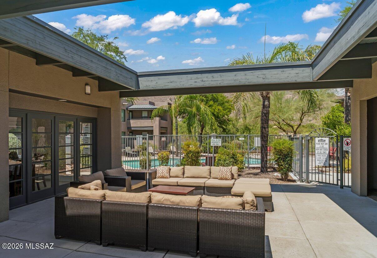 5800 North Kolb Road, Unit 1104 Tucson, AZ 85750 - Photo 28 of 29 Relaxing area outside the clubhouse and pool.