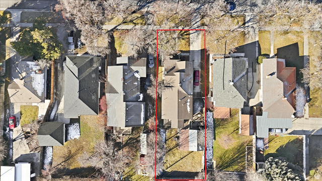 380 North 200 West Logan, UT 84321 - Photo 27 of 29 Aerial view of residential area featuring property parcel outlined