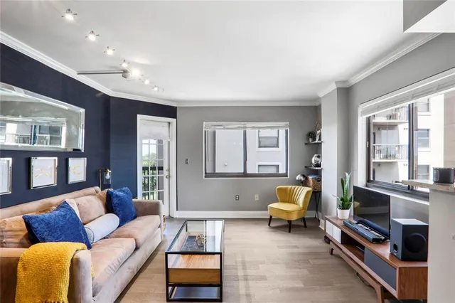 a view of a city from a balcony