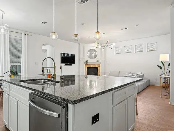 an aerial view of residential house with outdoor space