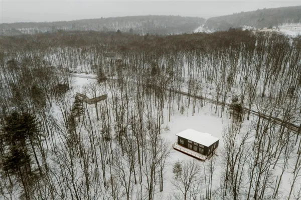 a view of a lake with a mountain in the background