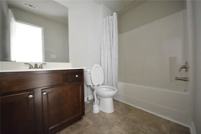 an empty room with a window