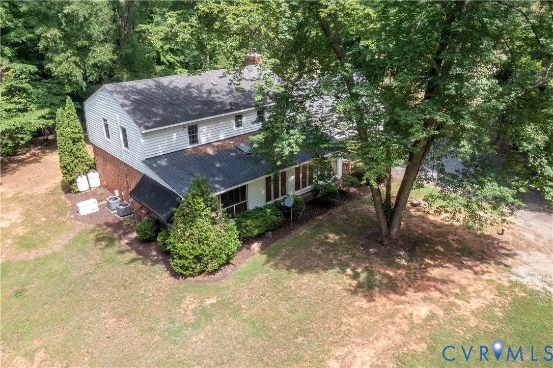 1610 Reams Road Powhatan, VA 23139 - Photo 39 of 41 Aerial view of the back side of house. Whole house