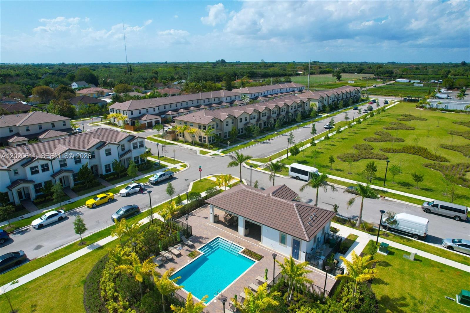 26455 Southwest 148th Avenue Homestead, FL 33032 - Photo 25 of 35 an aerial view of a house with a garden