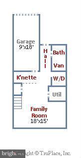 3746 Benton Street Northwest Washington, DC 20007 - Photo 26 of 26 Lower Level Floor Plan