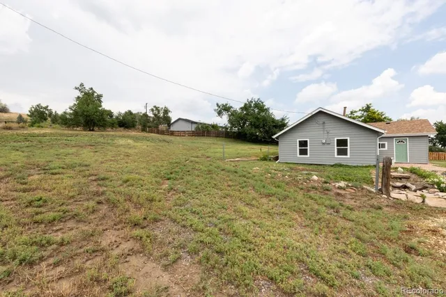a outdoor space with pool and trees