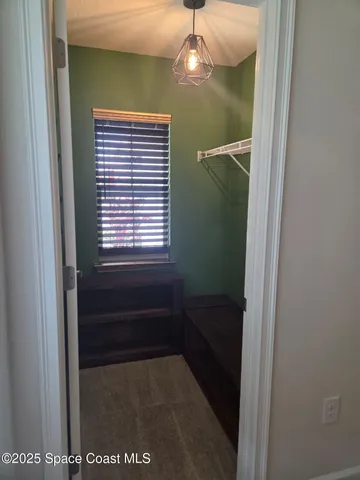 a bathroom with a window