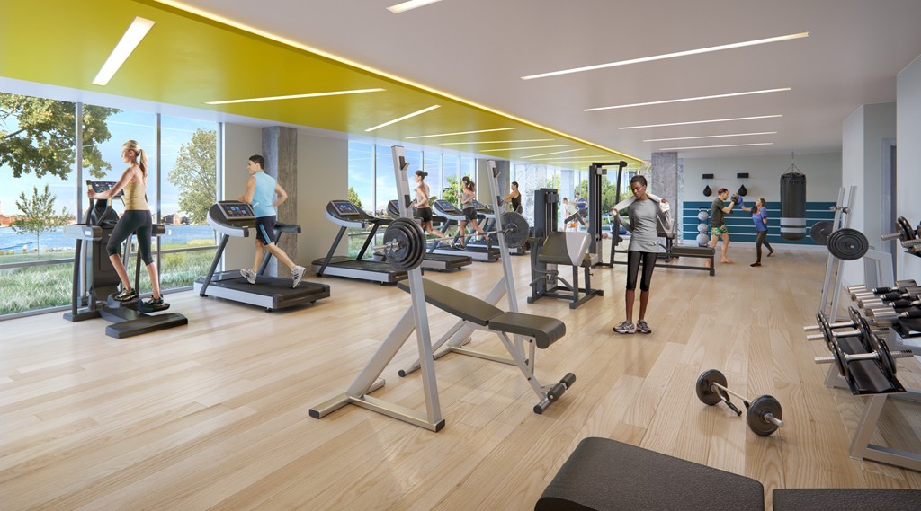 45 Lewis Street, Unit 116 Boston, MA 02128 - Photo 7 of 26 a view of a room with gym equipment