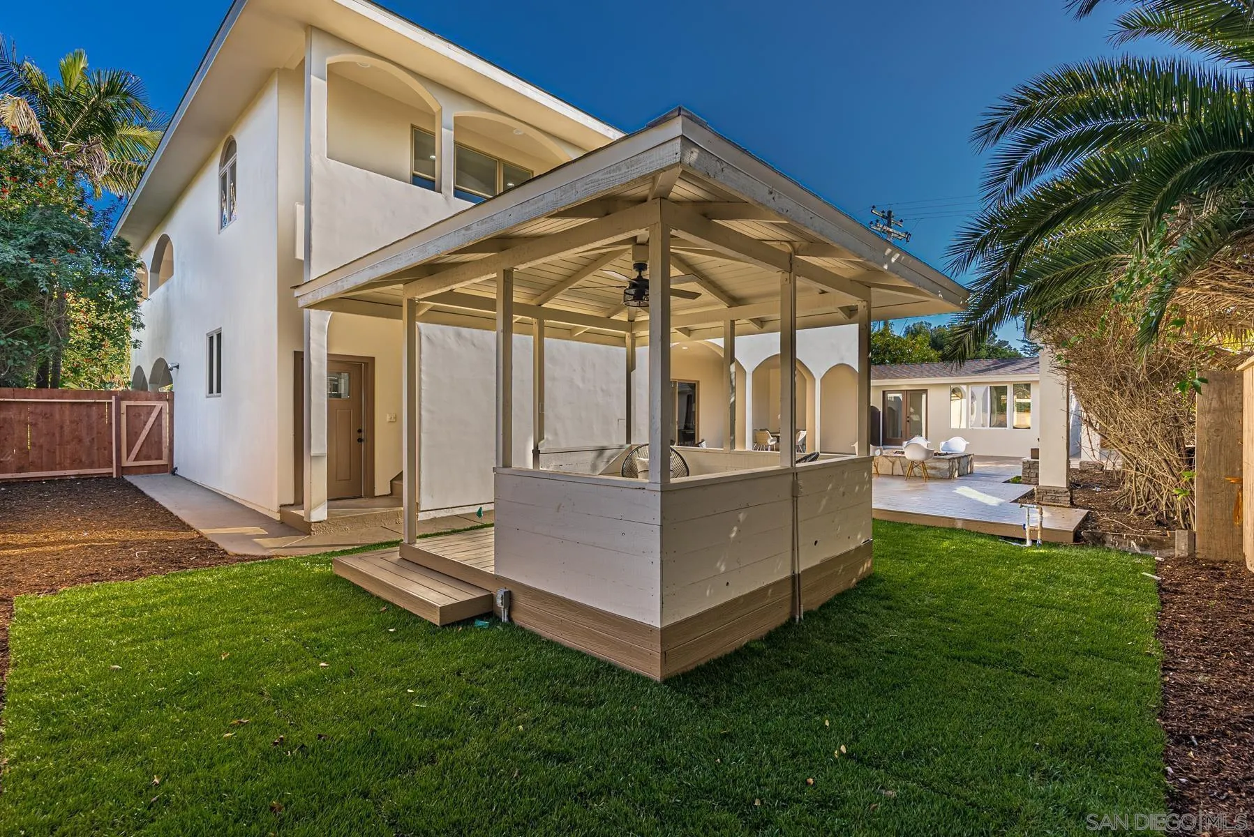 1280 Santa Fe Drive Encinitas, CA 92024 - Photo 5 of 6 Backyard - Grass & Gazebo