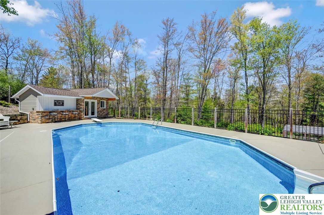 1284 Burger Hollow Road Effort, PA 18330 - Photo 86 of 100 Inground Pool w/ Concrete Patio Surround