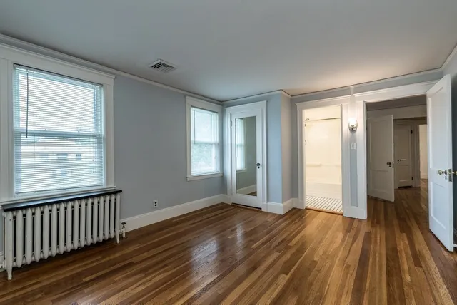 a view of wooden floor in a room