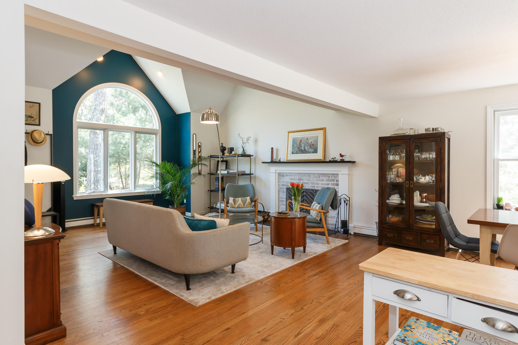 24 Green Meadow Circle Mashpee, MA 02649 - Photo 21 of 51 a living room with furniture and a fireplace