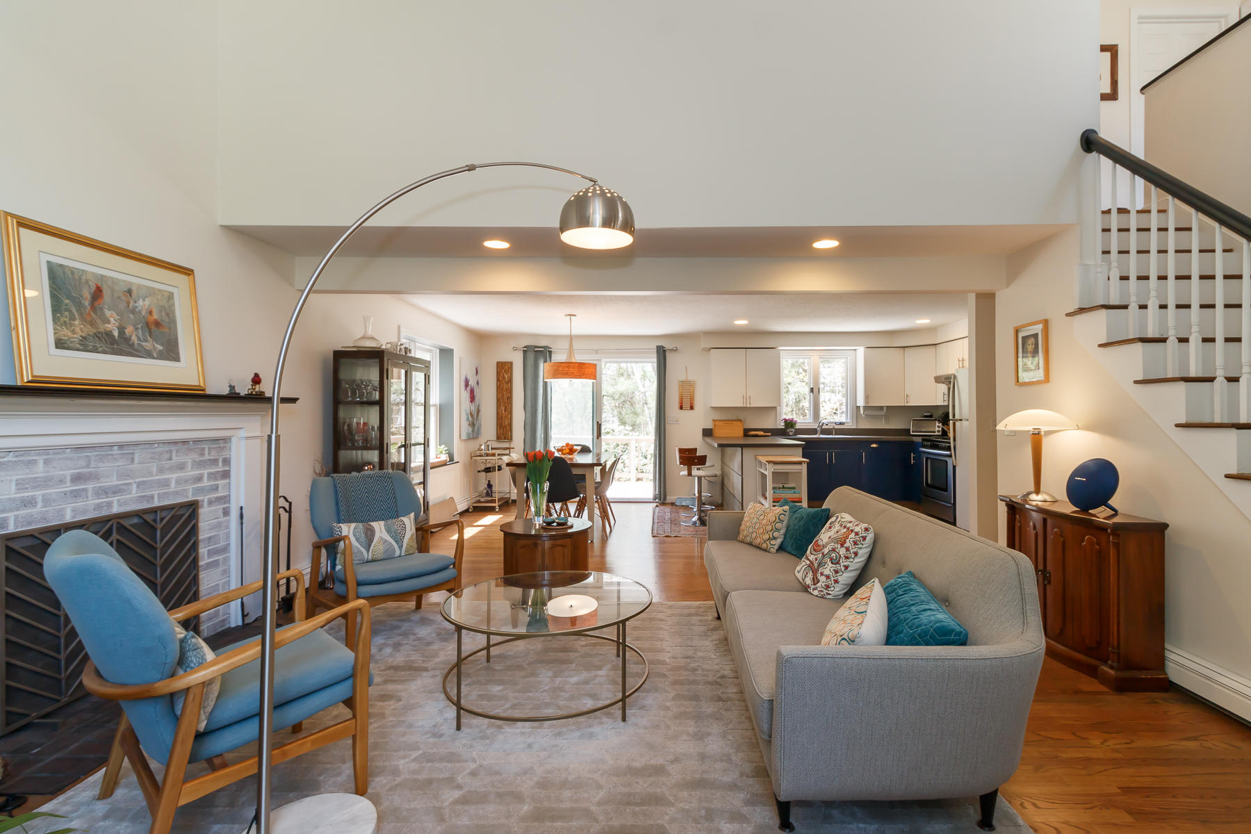 24 Green Meadow Circle Mashpee, MA 02649 - Photo 10 of 51 a living room with furniture and a fireplace
