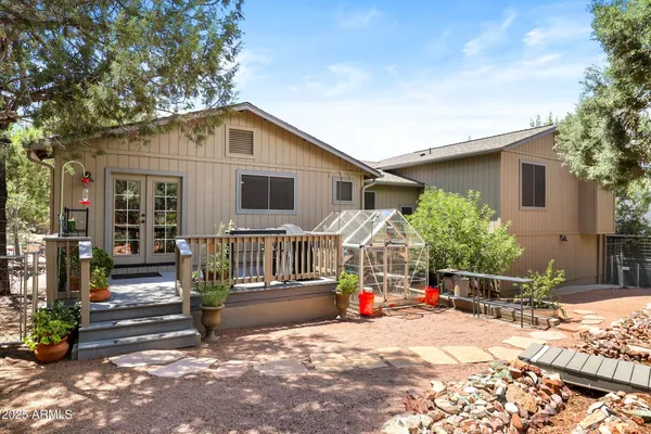 a house view with a outdoor space