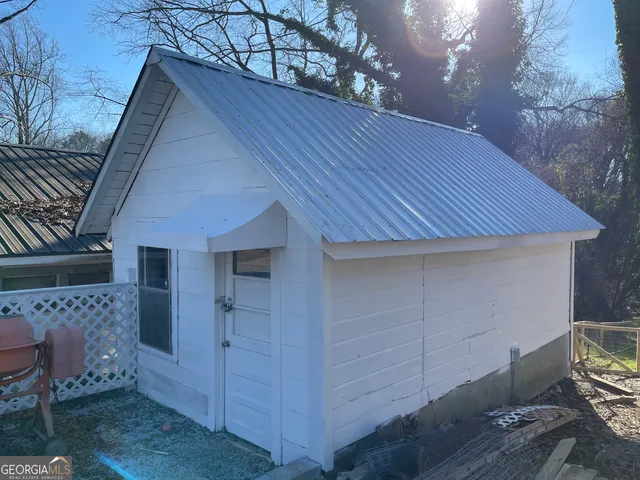 a backyard of a house