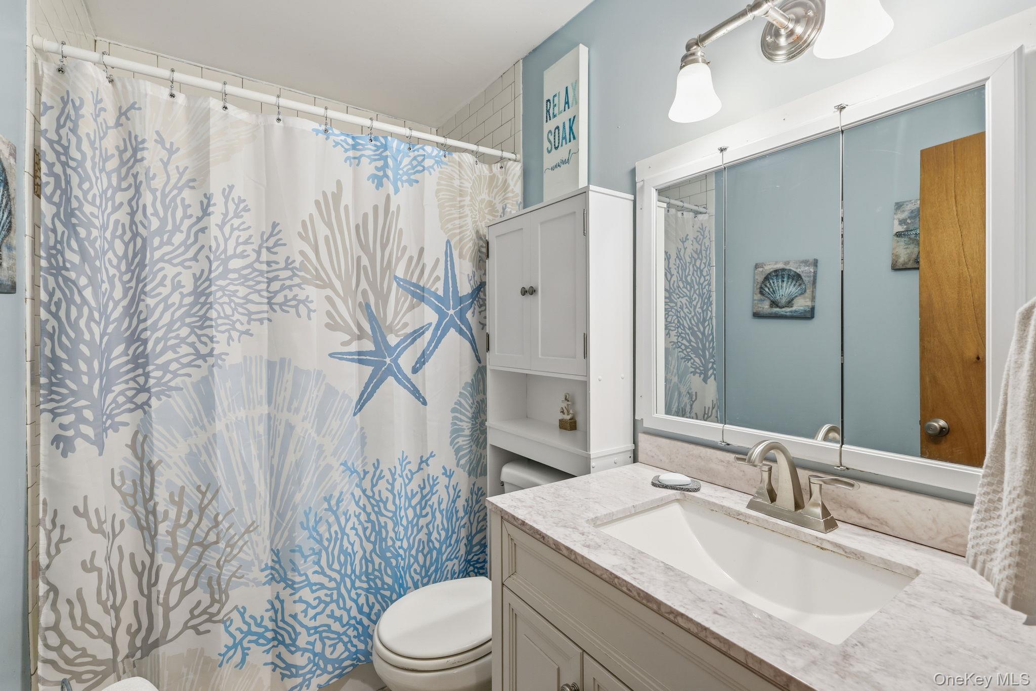 6 Liss Road Wappingers Falls, NY 12590 - Photo 21 of 28 a bathroom with a granite countertop sink toilet and shower