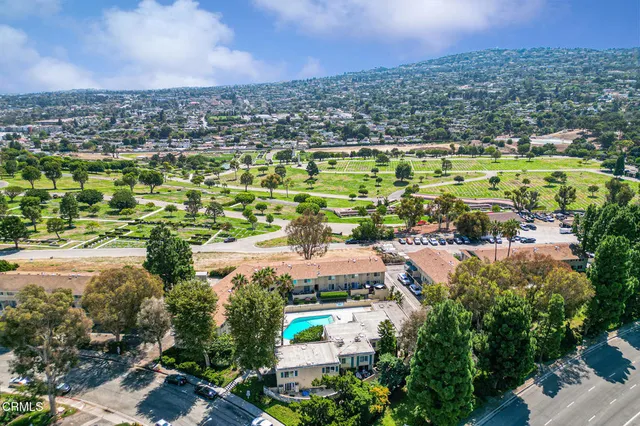 an aerial view of a city