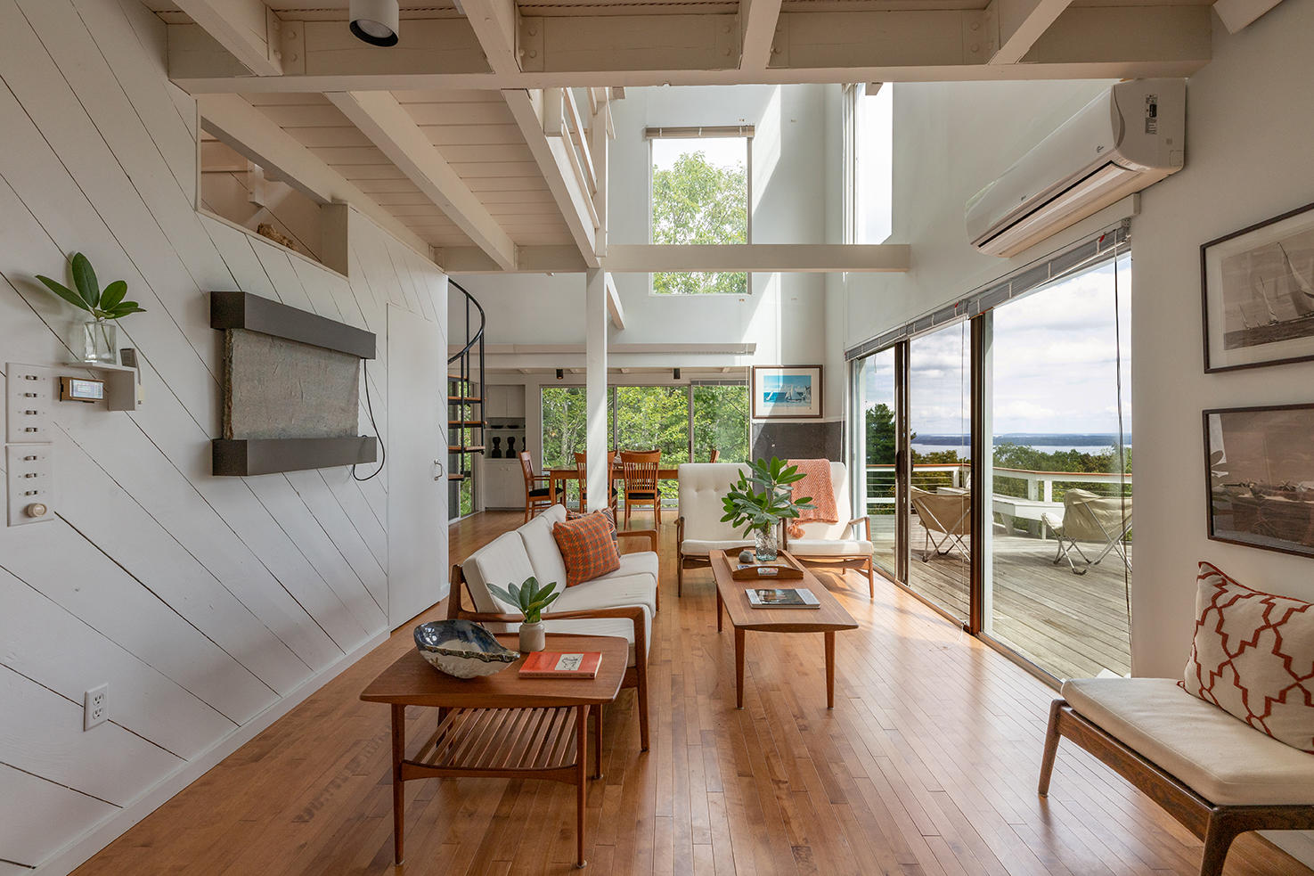 53 Fullington Road Lincolnville, ME 04849 - Photo 4 of 28 Living Room w/view & slider to deck