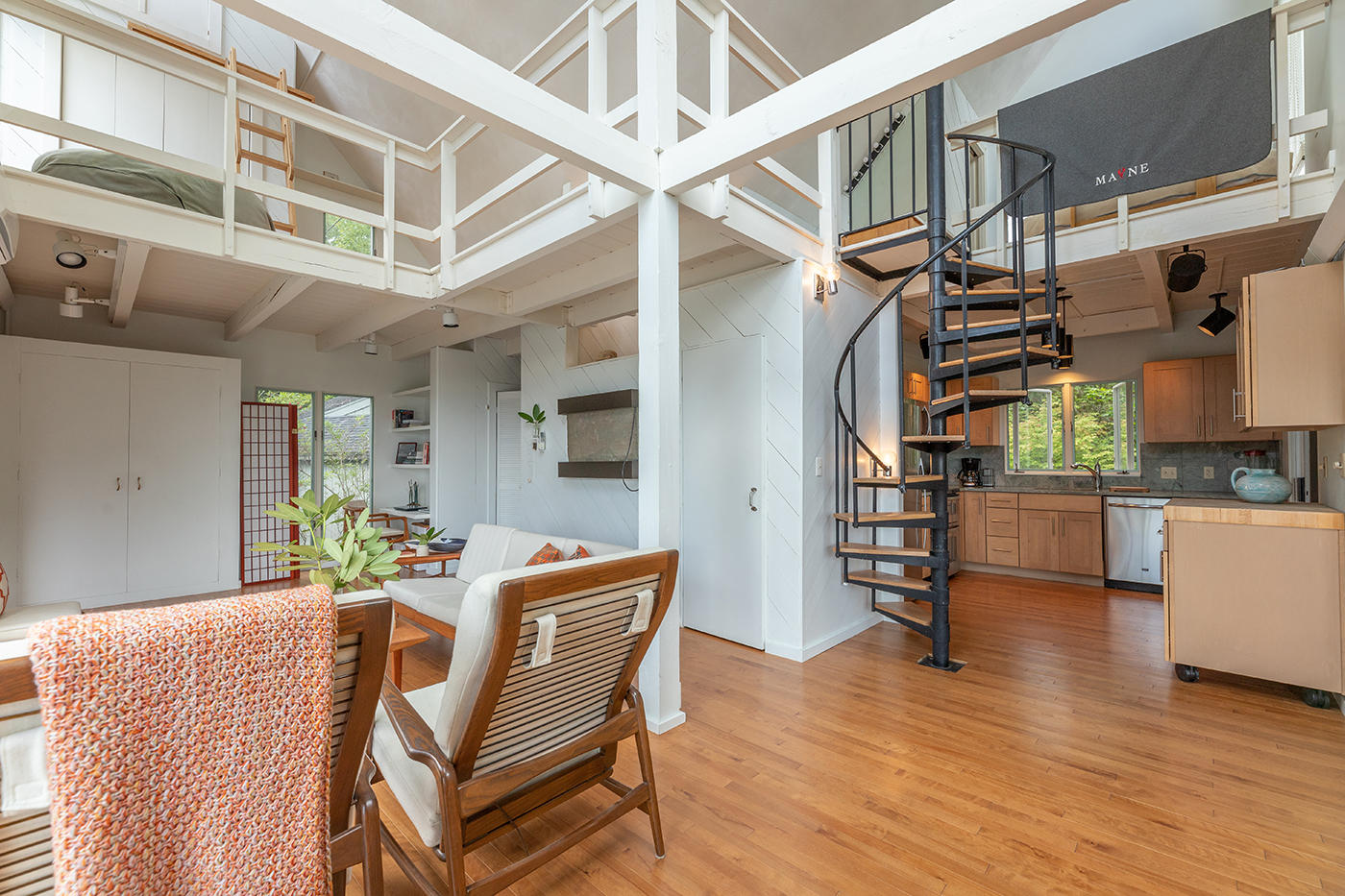 53 Fullington Road Lincolnville, ME 04849 - Photo 7 of 28 Spiral stair to loft bedroom