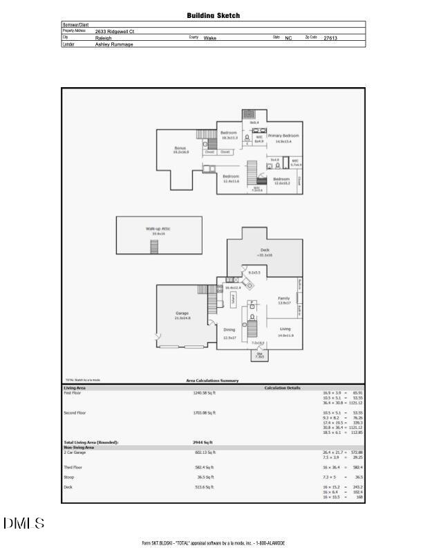 2633 Ridgewell Court Raleigh, NC 27613 - Photo 35 of 35 2633 Ridgewell Ct (Floorplan)