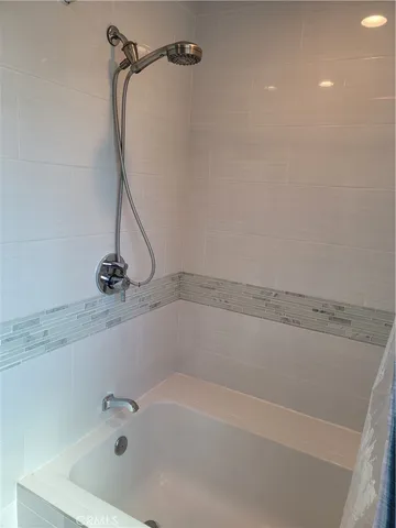 a bathroom with a tub