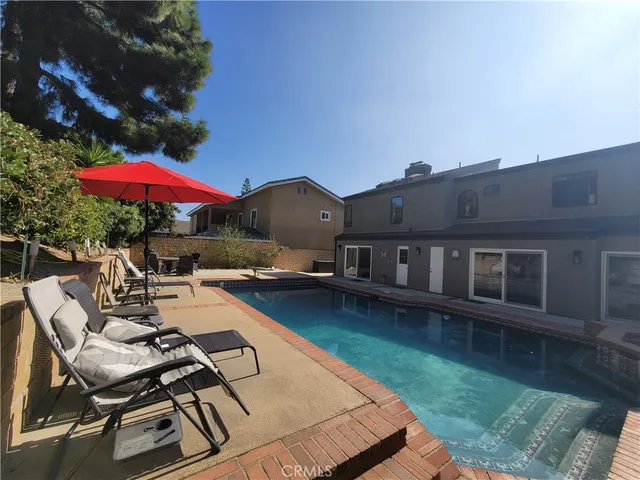 an outdoor space with patio