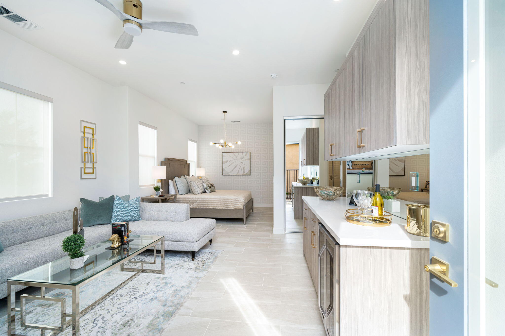 82725 Ryan Way Indio, CA 92201 - Photo 26 of 31 a living room with furniture and a fireplace