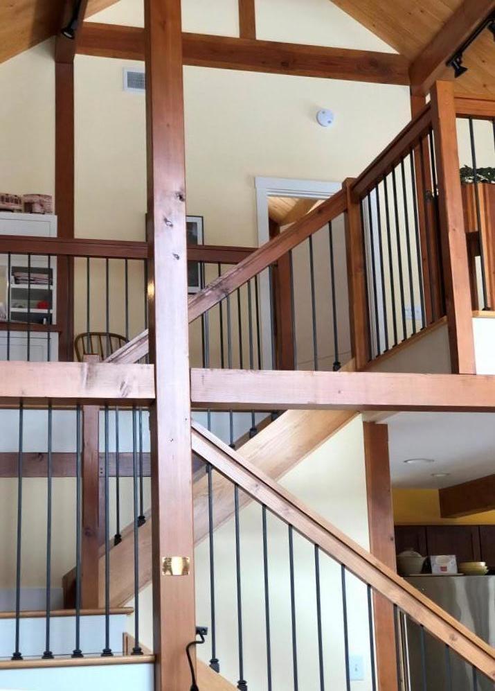 469 Boulger Road Stamford, VT 05352 - Photo 12 of 37 a view of staircase from a balcony