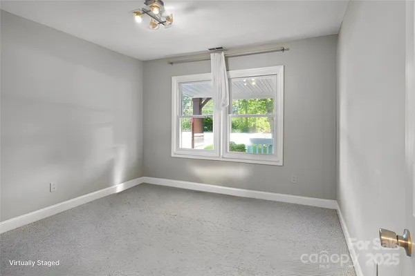 an empty room with a window