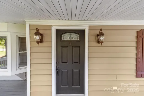 a view of a door of the house