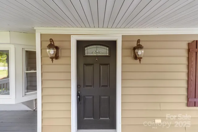 a view of a door of the house