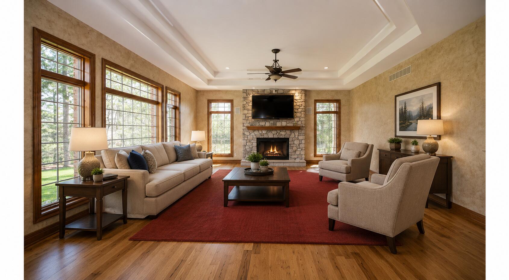 1512 West County Line Road Mequon, WI 53092 - Photo 31 of 69 Hearth Room staged