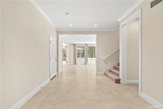 an entryway in an empty room